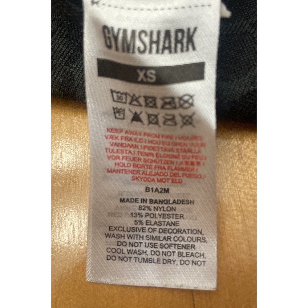 Gymshark 23" Floral Texture Design Butt Scrunch Leggings Black‎ XS - Picture 5 of 7